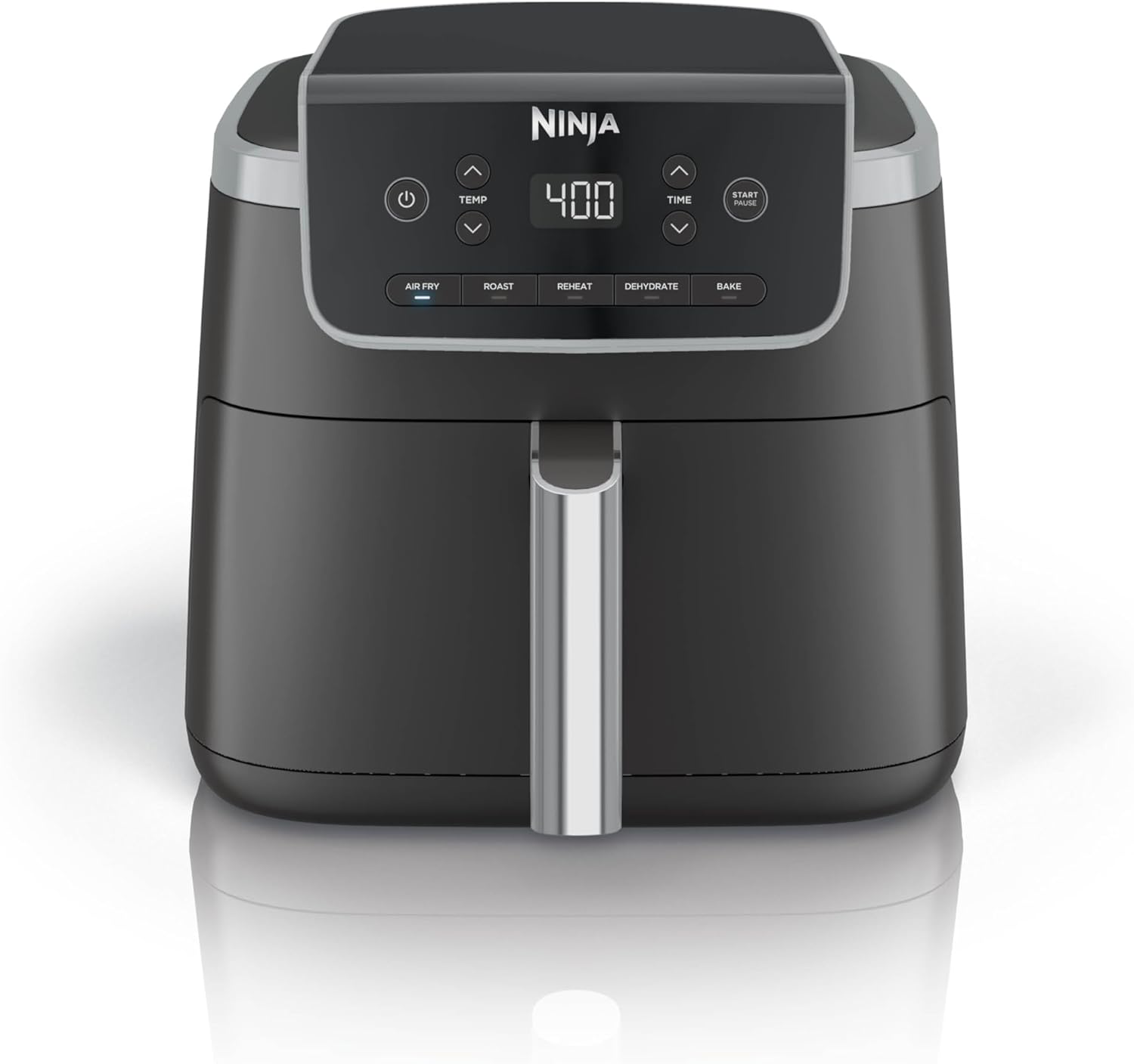Ninja | Air Fryer | 5 QT Capacity | 5-in-1 Air Fry, Bake, Roast, Reheat, & Dehydrate | Air Crisp Technology | Nonstick Basket & Crisper Plate | Grey | AF142