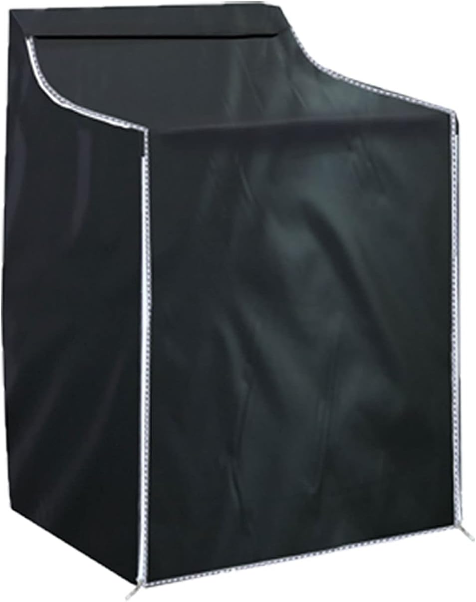 Ericlin Washer and Dryer Covers,Top Load Washing Machine Cover Laundry Dryer Protect Cover Dustproof Waterproof Zipper Design for Easy Use Fit for Most Front-loading Machine(W29D28H43in) (Black)