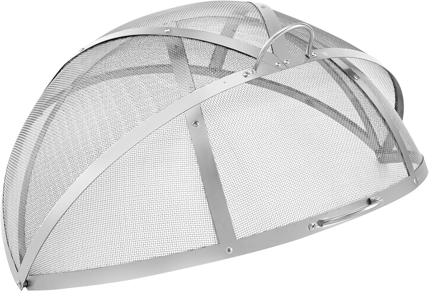 40-Inch Fire Pit Spark Guard,Stainless Steel Mesh Screen with Dual Handle Design, Tight Weave Safety Cover for Fire Bowls and Outdoor Fireplaces