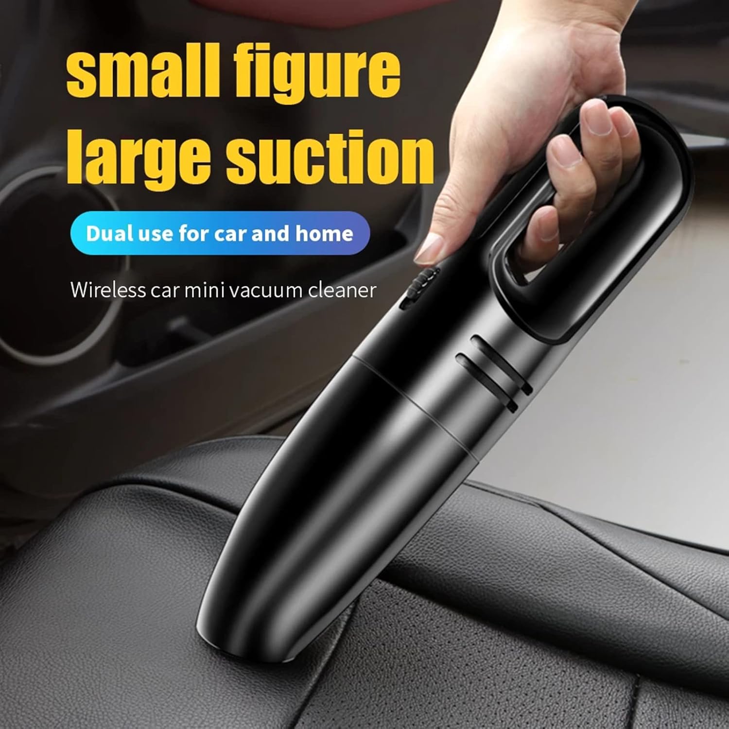 Car Vacuum Cleaner High Power 120W Portable Handheld Vacuum 16 Ft Cord for Car Interior Accessories Cleaning with Wet Or Dry,Gray