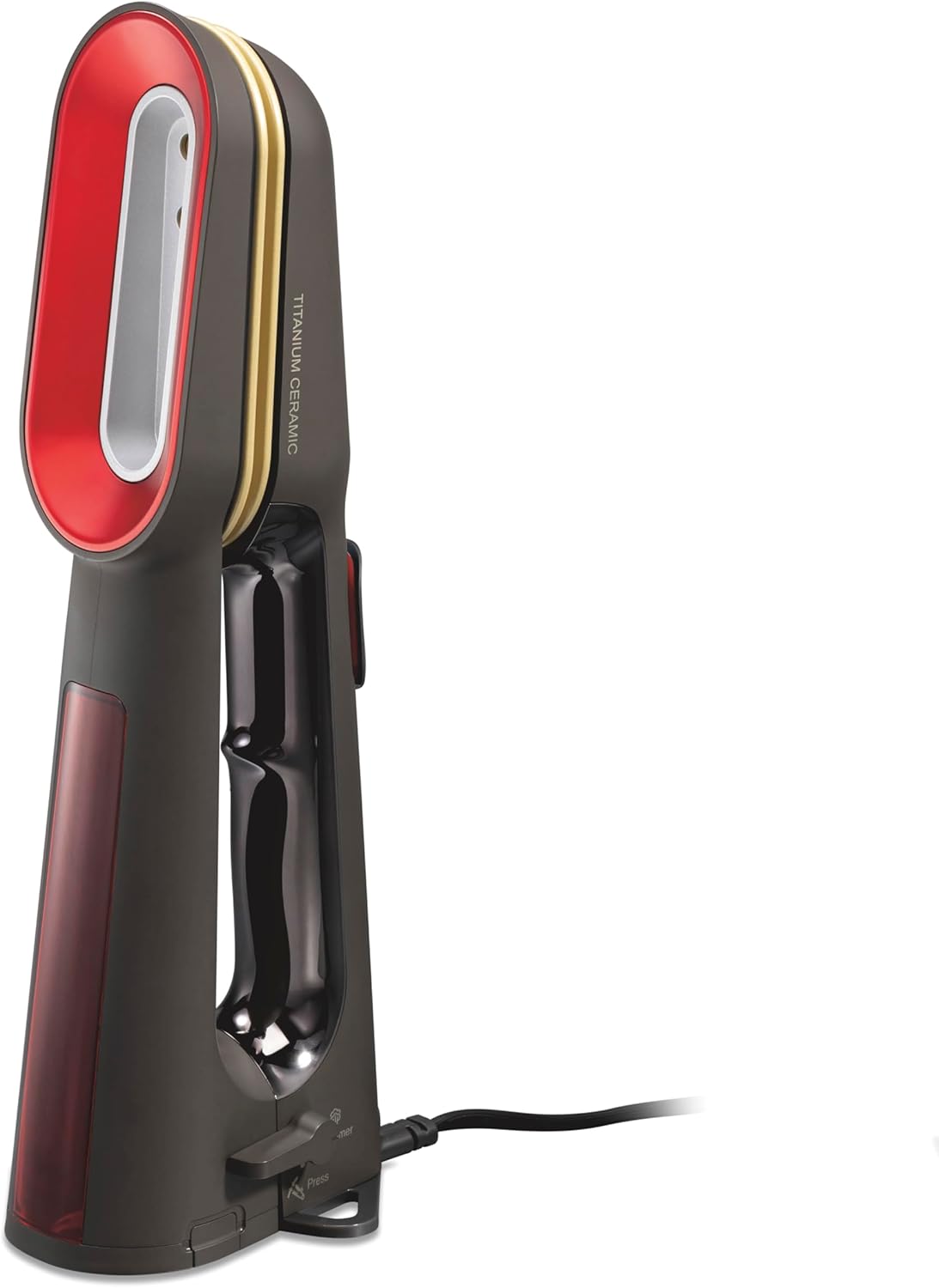 CHI SteamPress 3-in-1 Handheld Garment Steamer & Clamping Steam Iron, No Ironing Board Needed, 200ml Water Tank, 9 Minutes of Steaming, 25 Second Fast Heat-Up, 1500 Watts, 10’ Cord, Black (11600)