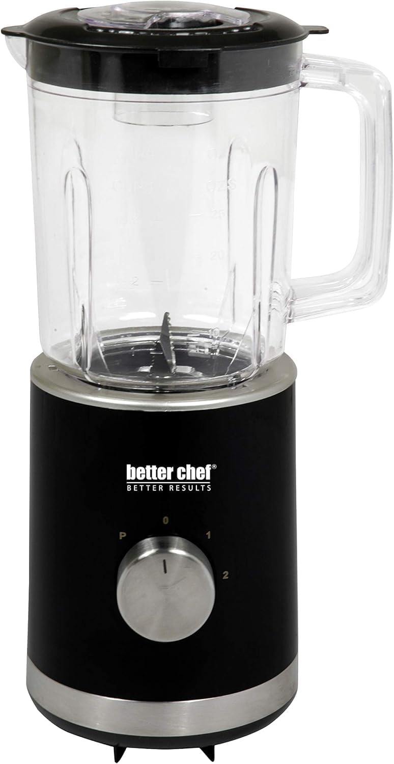Better Chef 3 Cup Compact Blender with 300-Watt Ice Crushing Power, BPA-Free 25 Oz Blender Cup, Black