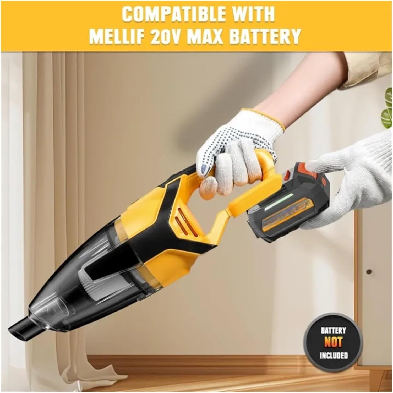 120W Cordless Vacuum Cleaner Tool Only, Compatible with Dewalt 18V 20V Battery for Hard Floor Carpet Car Pet Hair Cleaning