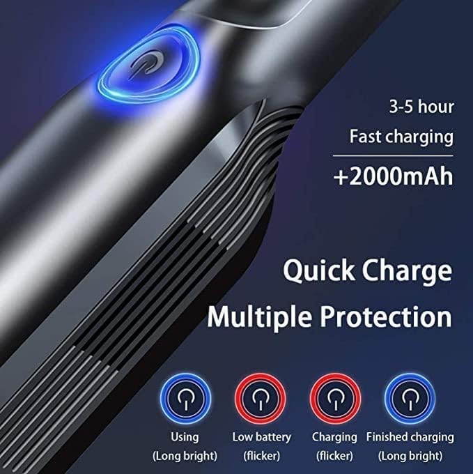 Car Vacuum Cordless, 5300Pa High Power Portable Handheld Vacuum Cleaner, for Car/Home/Pet Hair Powerful Cyclonic Suction Cleaner