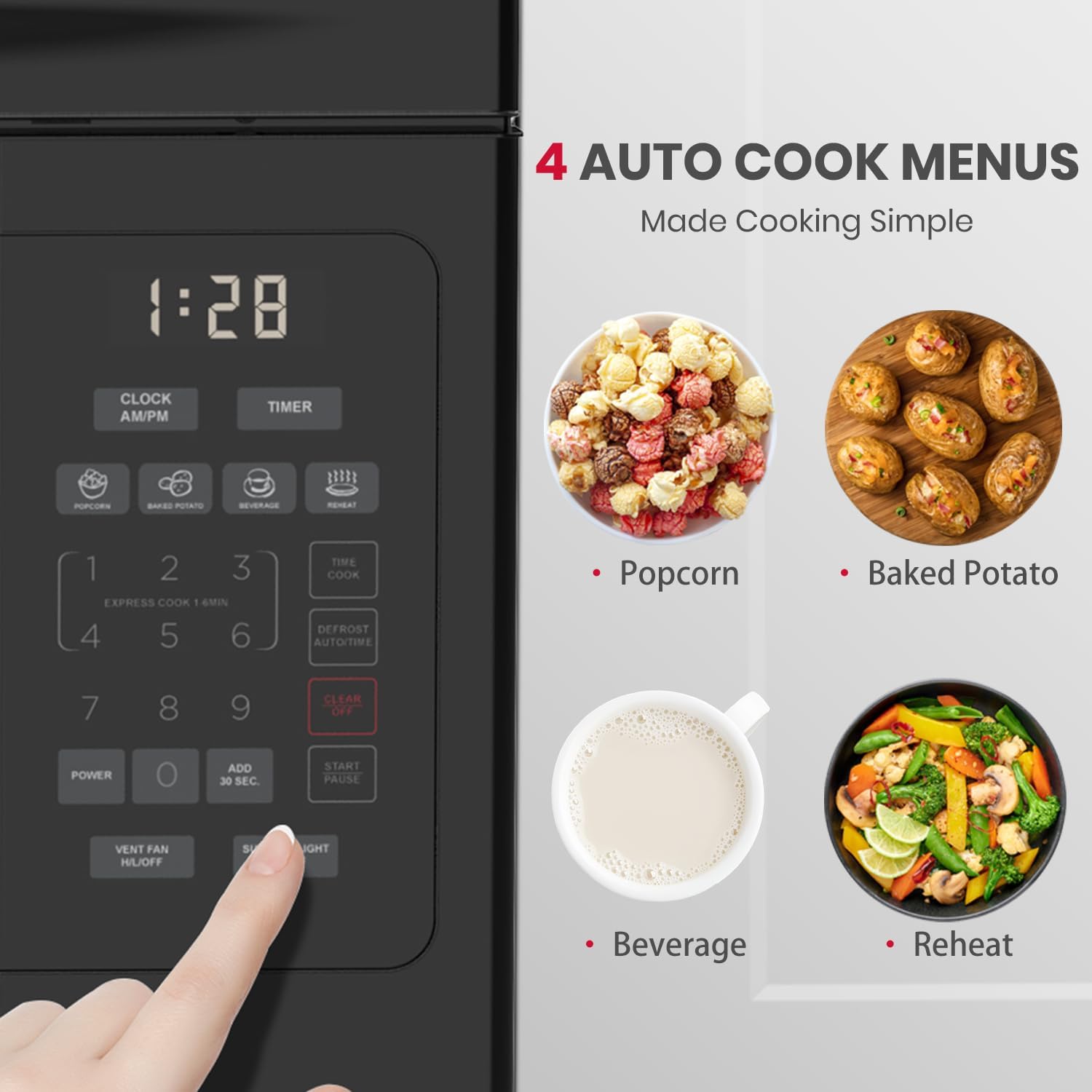 GASLAND 30 Inch Over the Range Microwave Oven, 1.7 Cu.ft Over Stove Microwave, 1000W with 10 Power Levels, Sensor Cooking, One Touch Cooking, 300 CFM, LED Lights, Black Microwave for Kitchen