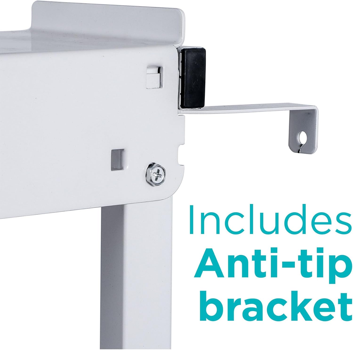 Black+Decker Washer Dryer Stacking Rack Stand, Compatible with Black and Decker Portable Washers and Dryers, Heavy Duty Steel, Dryer Stand with 60 lb. Weight Capacity, BWDS, White