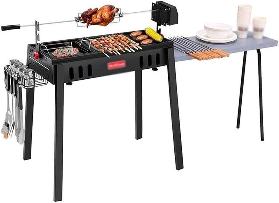 Barbecue Grill Portable Barbecue, Household Thickened Charcoal Multi-Person Barbecue, and Portable Folding Picnic Shelf, Stable and Durable 155 70 50cm