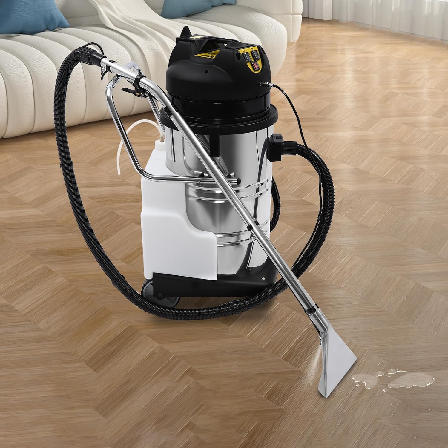 Commercial Carpet Cleaning Machine, 21.13Gal 2110W 3 in 1 Extractor Vacuum Wet Dry Upholstery Professional Carpet Cleaner Machine w/4 Suction Tools and 26.25ft Power Cord (80L)
