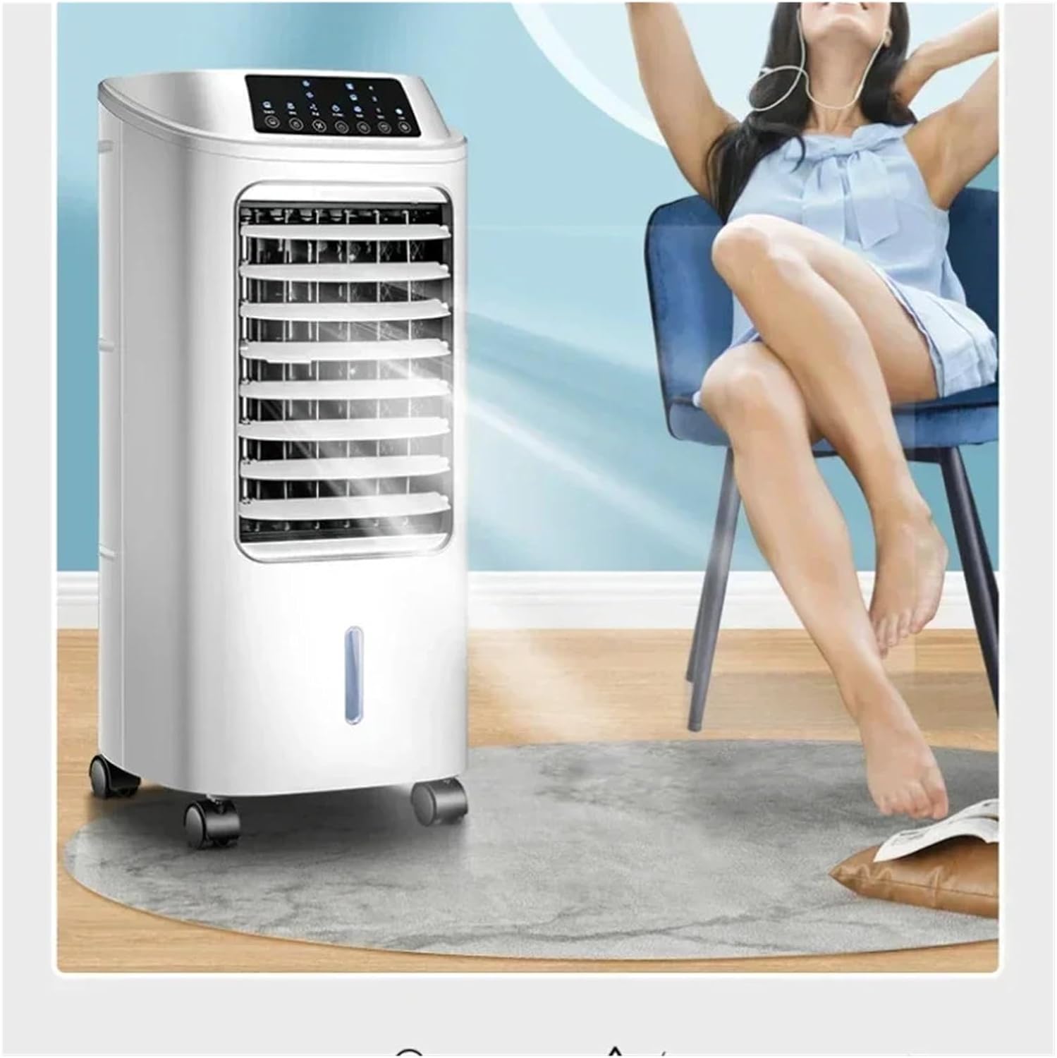 Portable. Water Cooled Tower Fan Refrigeration Air Conditioner Portable Ice Cooling Fan .Tabletop