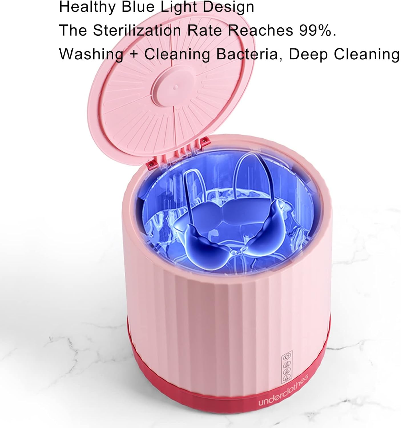 Portable Washing Machine, Mini Washer, Folding Washing Machine with Spin-Dry, Perfect for Camping, Travelling, Apartment (Color : Pink)