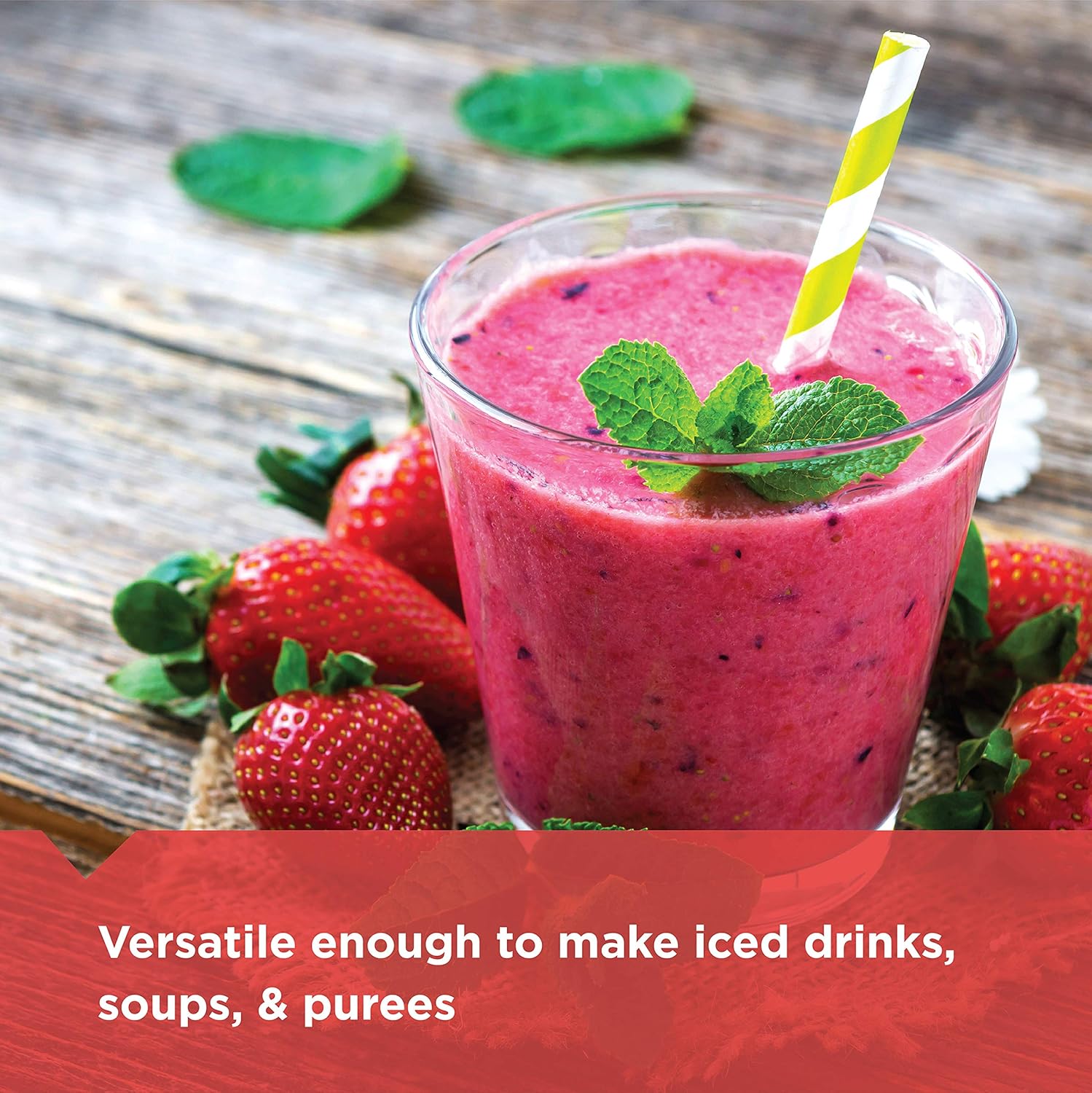 Countertop Blender with 5-Cup Glass Jar, Black, The Multi-Level Stainless Steel Blade Blends at Multiple Levels