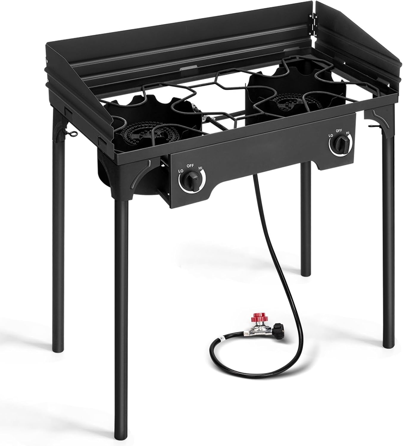 150000 BTU Propane Stove 2 Burner Gas Outdoor Portable Camping Party BBQ Grill