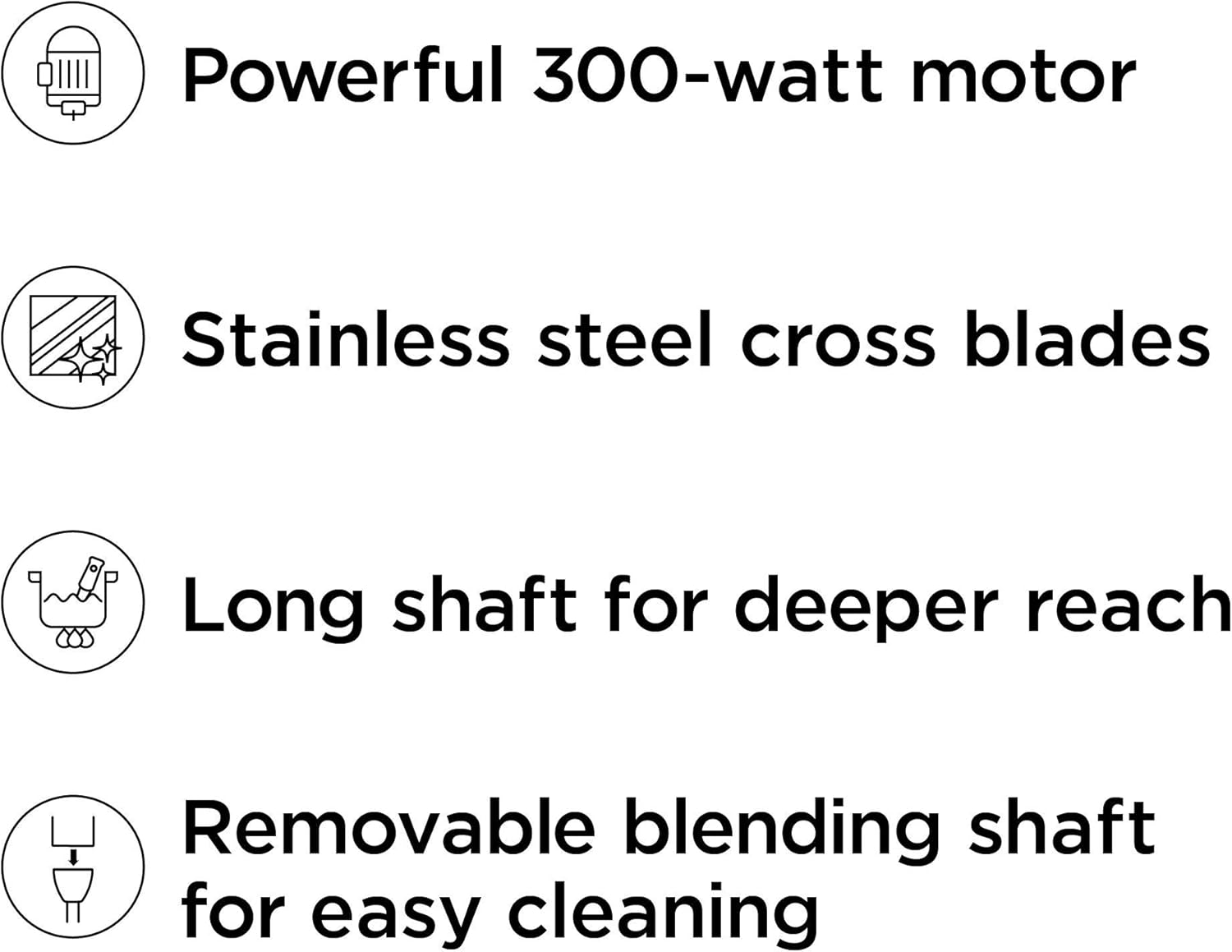 Chefman Immersion Stick Hand Blender with Stainless Steel Blades, Powerful Electric Ice Crushing 2-Speed Control Handheld Food Mixer, Purees, Smoothies, Shakes, Sauces & Soups, Red (Renewed)