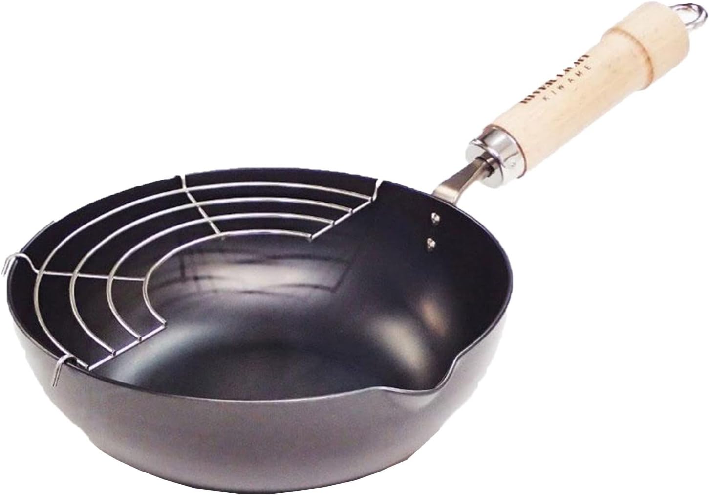 Riverlight Kyoku JAPAN One-Handed Tempura Pot, Made in Japan, Black