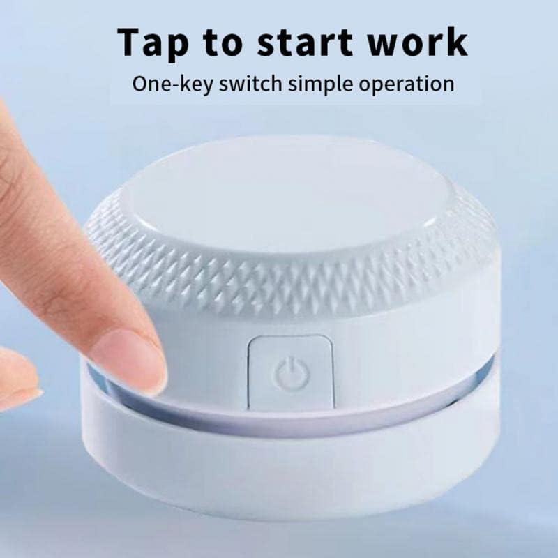 Hard Floor Vacuum Desktop Cleaner Mini Portable Vacuum Cleaner Office Corner Desk Dust Collector Home Table Sweeper Desktop Coffee Powder Cleaner (Color : Pink, Size : Battery)