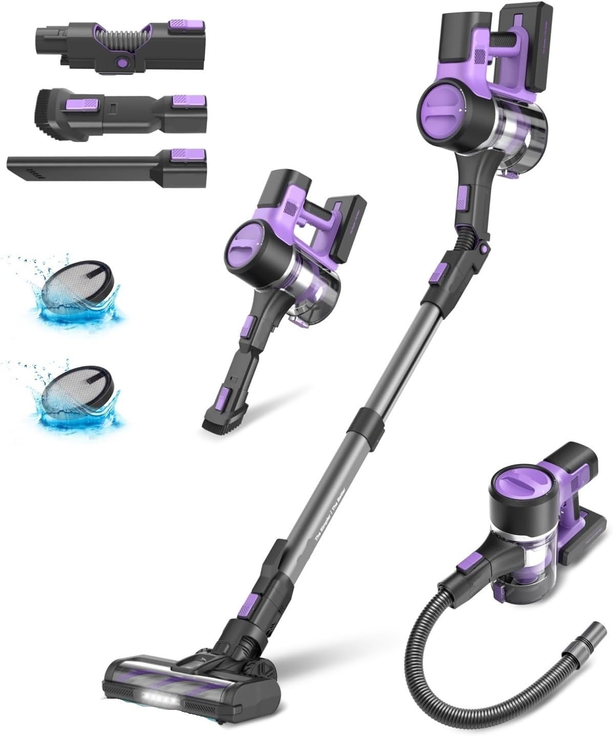 S10X Cordless Vacuum Cleaner | 26Kpa/350W Suction | Compatible With INSE S10X 3-Speed Model | 50 Mins Runtime & 1.2L Dust Cup​