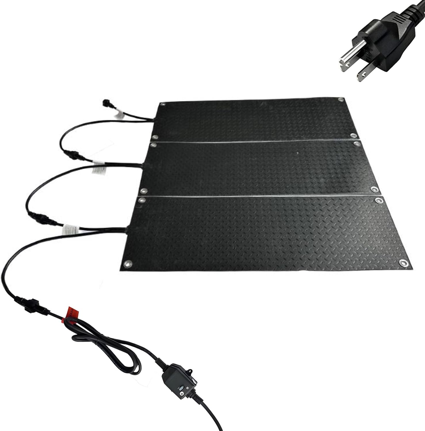 Heated Snow Melting Mat 110V for Stairs Walkways 10 X 30 Inch Anti Slip Rubber Heating Pad Electric Ice Melter for Outdoor Winter Driveway & Patio