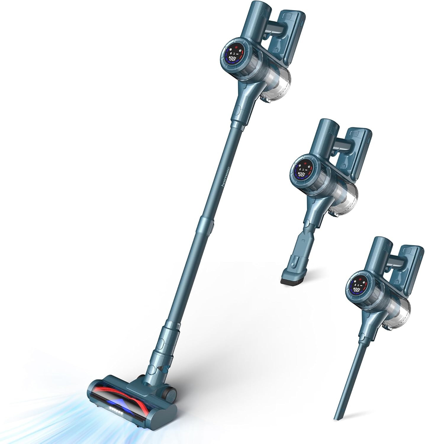 Cordless Vacuum Cleaner,33KPA/400W Powerful Stick Vacuum with Auto Suction Mode,Max 50Mins Runtime,LED Display,Rechargeable&Anti-Tangle,Lightweight Vacuum Cleaners for Home/Pet Hair/Carpets/Hard Floor