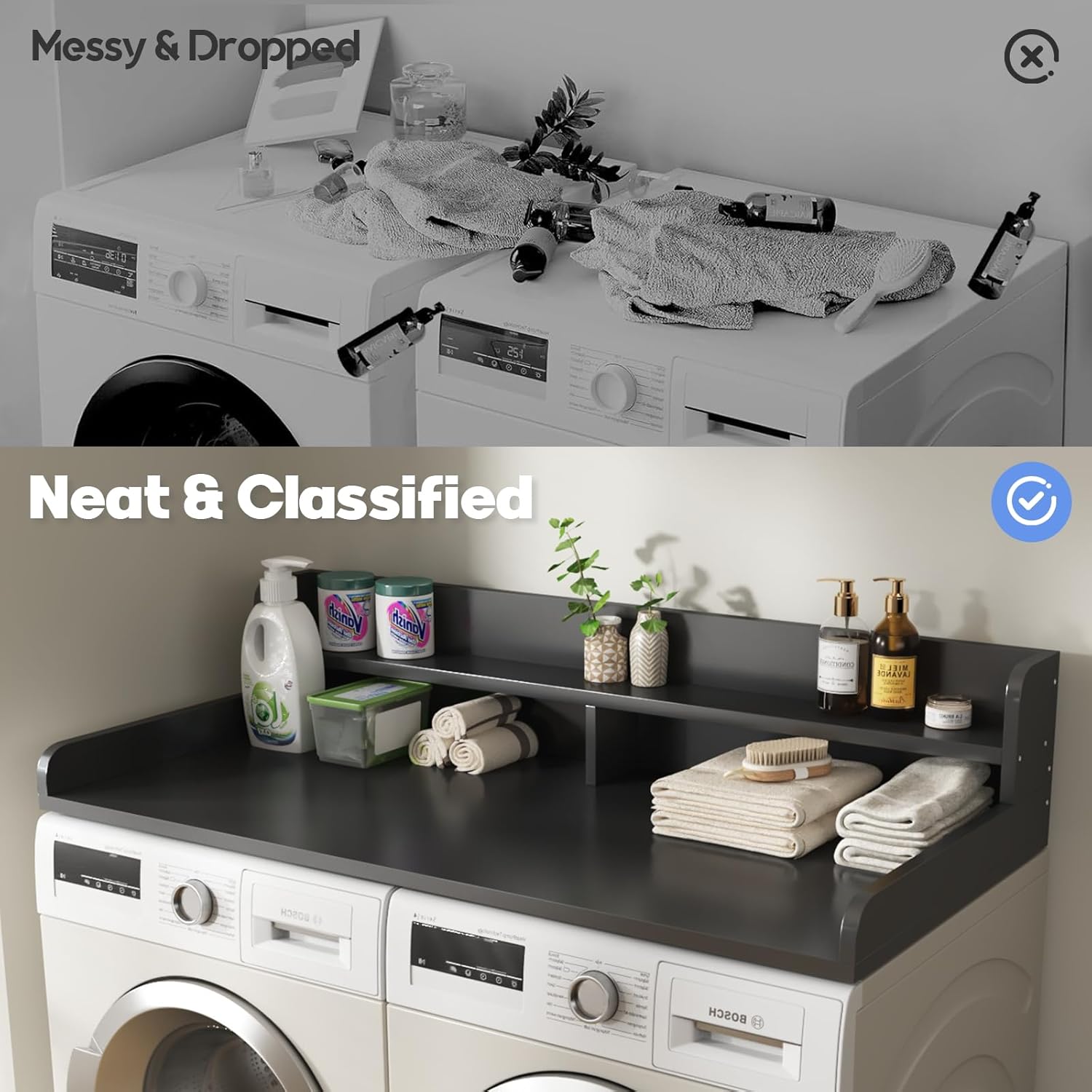 2-Tier Washer and Dryer Countertop with 2.75