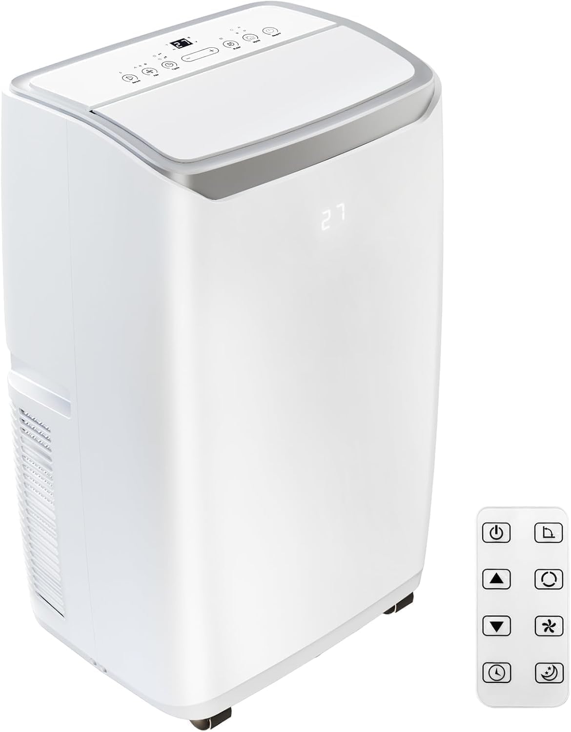 12000 BTU Portable Air Conditioner for 550 Sq.Ft - Drainage-Free 3 in-1 w/Dehumidifier & Fan, 50dB Quiet Sleep & No Tools Window Kit for Home/Bedroom/Office