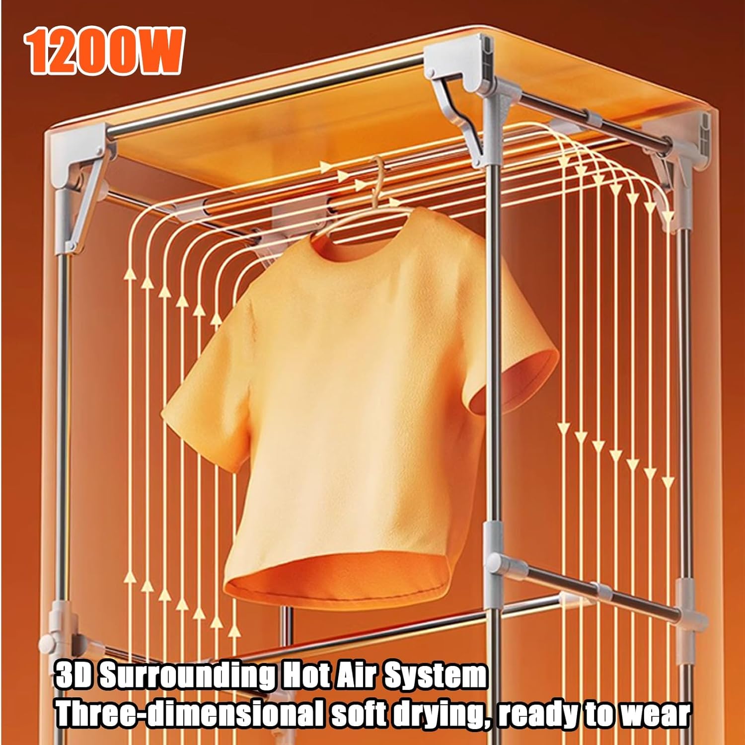 Clothes Dryer 220V/50Hz Foldable Portable Electric Household Folding Clothes Dryer,Rotary Button Adjustable Timer,Low Noise,Suitable for Home,Laundry Room and Apartment