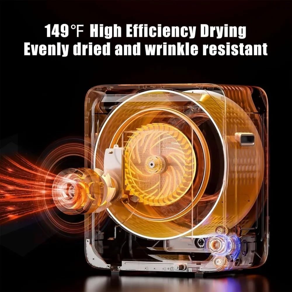 1.5 Cu.Ft Portable Dryer, LCD Control Panel, 5 Modes, 850W 10 Lbs Front Load Small Electric Dryer for Apartment, Laundry, RVs(Gray)