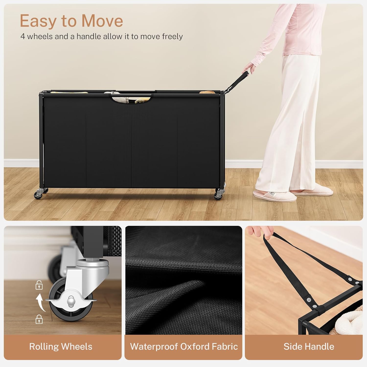 Laundry Sorter, Rolling Laundry Hamper with 4 Section Pull-Out Bags, 300L Large Laundry Basket Organizer with 3 Drawers, Laundry Hamper with Wheels for Laundry Room Organization, Bathroom, Bedroom