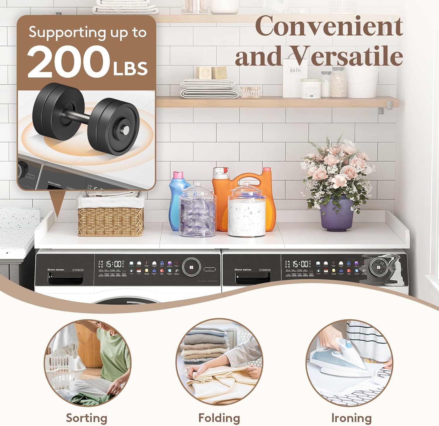 Lifewit Washer Dryer Countertop, Spice Type, 54