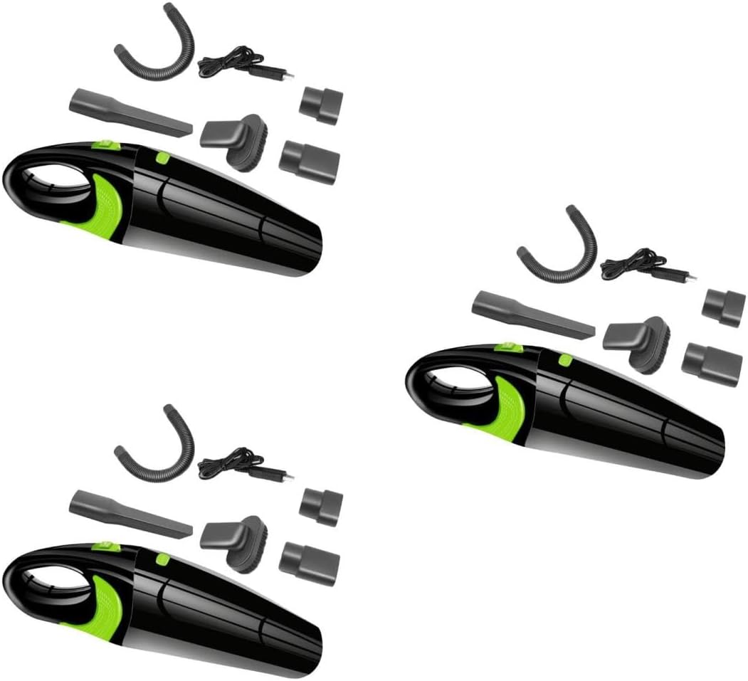 Cabilock 3pcs Mini Car Vacuum Cordless Nozzles Handheld Vacuum Cleaner Wet Dry Rechargeable for Home Car