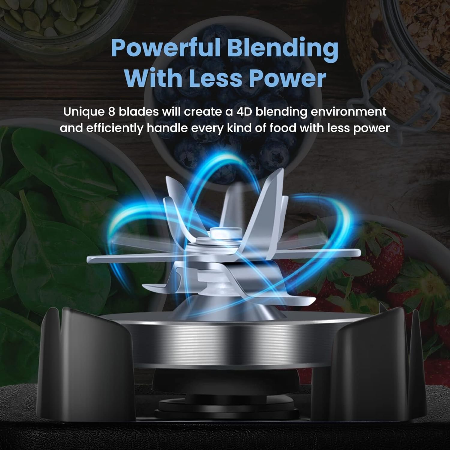 SYBO HS-210 Commercial Professional Blender with Quiet Shield, Heavy-Duty 1400W High-Speed, 48oz BPA Free Container, Easy to Clean, Dishwasher safe, for Juice, Ice Shakes, Smoothies, Frozen Drinks