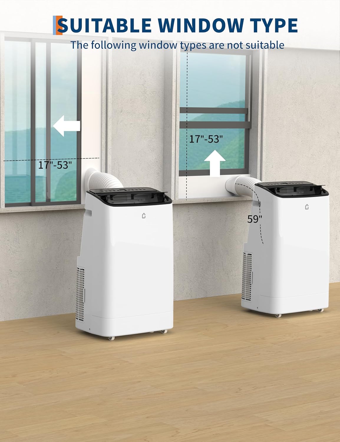 14,000 BTU Portable Air Conditioner for 750 sq.ft Rooms, 3-in-1 Cooling/Dehumidifier/Fan, Low Noise, Self-Evaporative, Easy Installation Kit Included, Black Top Cover