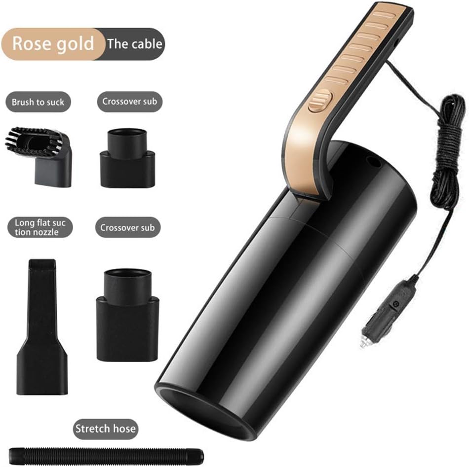 Household Car Vacuum Cleaner 120W 7000PA Handheld Wired Vacuum Cleaner Portable Sweeper Cleaner Wet Dry Dual-use Keep Cleaning (Color : Orange) (Silver)