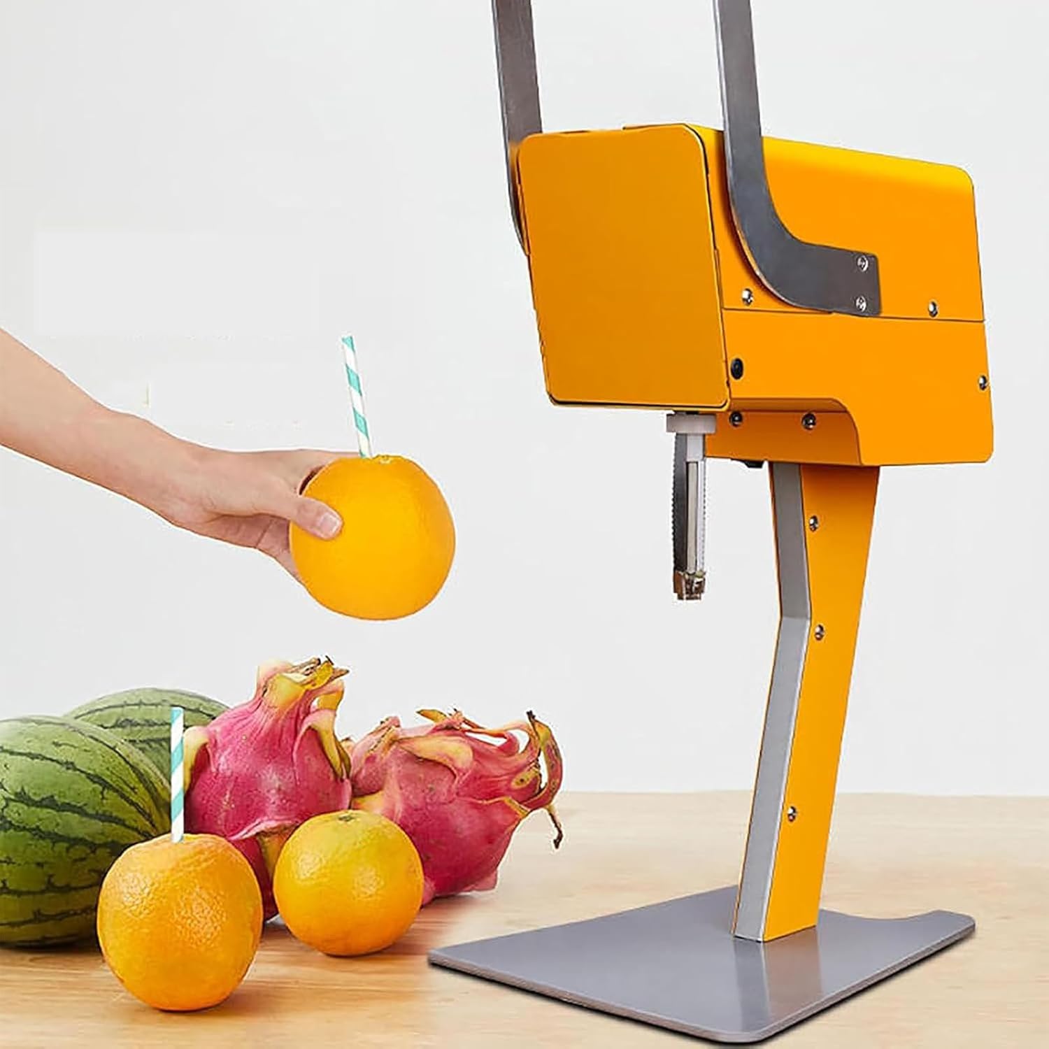 Electric Citrus Juicer,Commercial ge Juice Squeezer for ges, Lemons, and Limes | Easy to Clean, No Need Peel, Countertop Small Kitchen Appliance