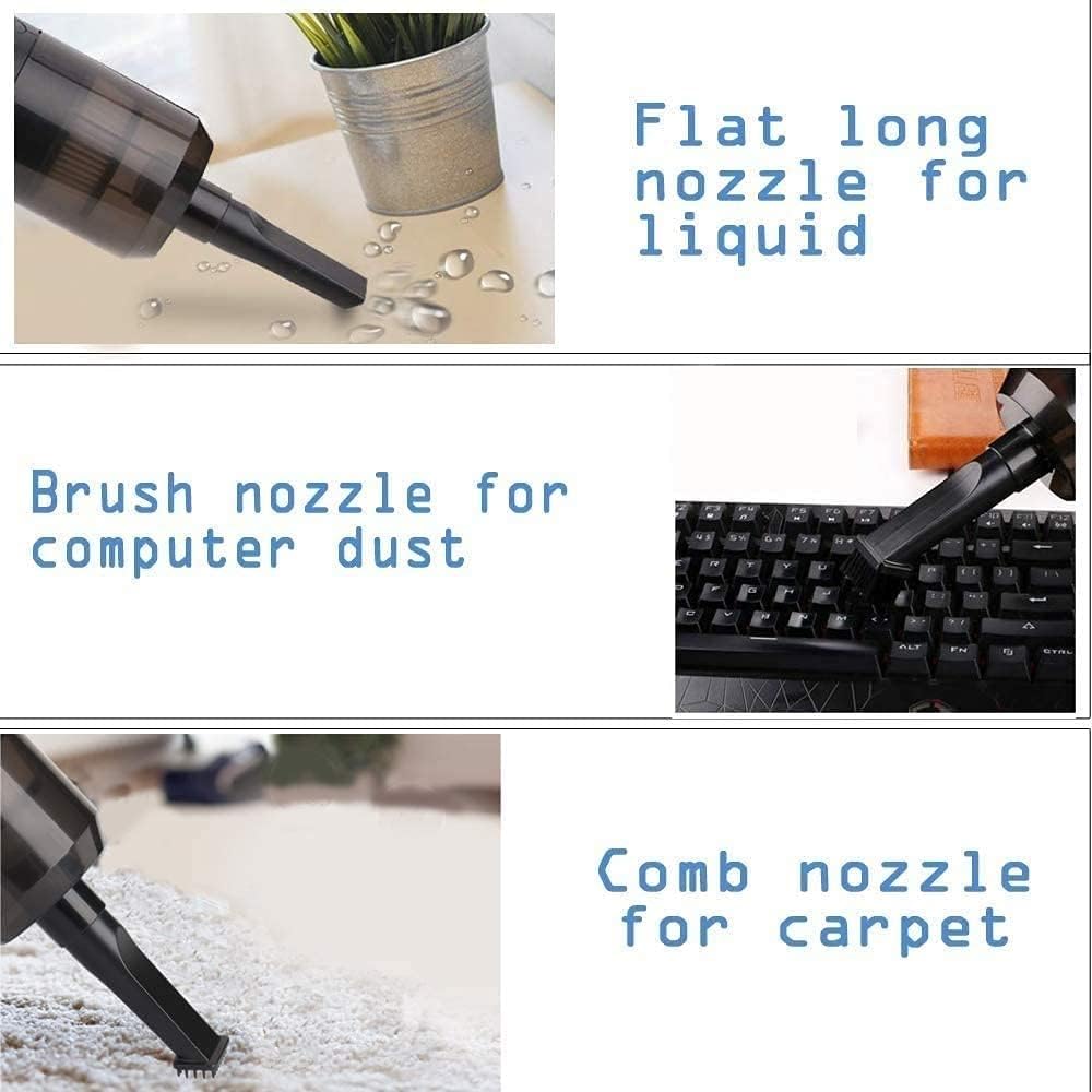 Handheld Vacuum Cleaner, Lightweight Portable Vacuum Cleaner with Powerful Cyclonic Suction, 45W High Power, Wet & Dry Use, Quick Cleaning for Car, House & Office