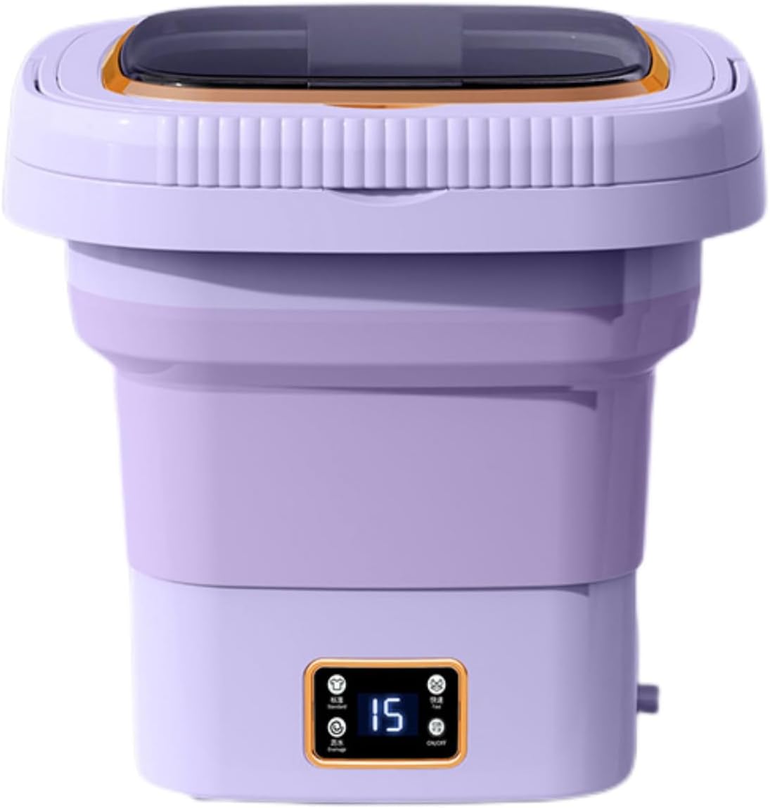 Portable Mini Folding Washing Machine，9L Dormitory Small Automatic Washing and Stripping Integrated Washing Machine，Underwear or Small Items, Apartment, Dorm, Camping, RV Travel Laundry (Purple)