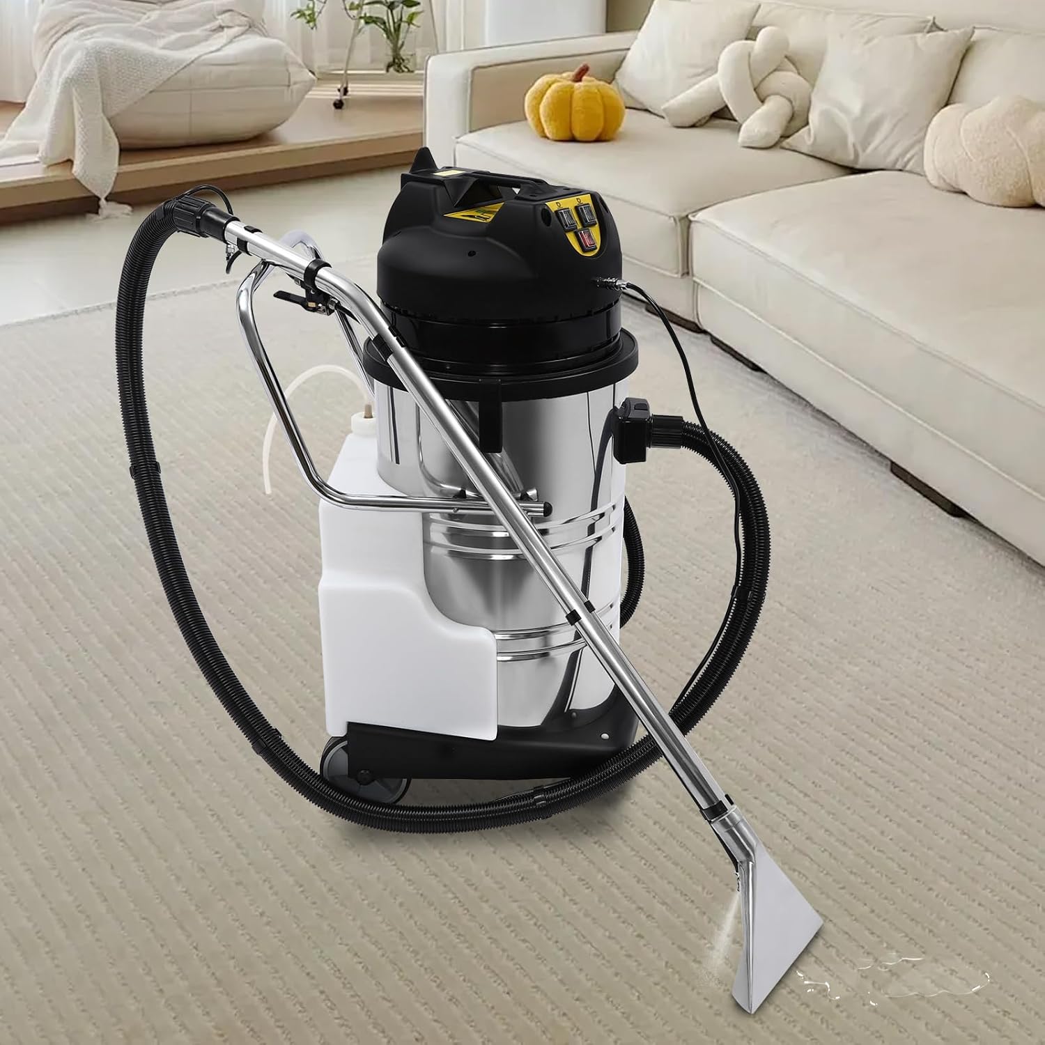 Commercial Carpet Cleaner Machine, 3-In-1 Portable Wet Dry Vacuum Floor Cleaner, Portable Carpet Cleaner 80L/21.13Gal Sofa Curtains Carpet Cleaning for Carpet and Hard Floor