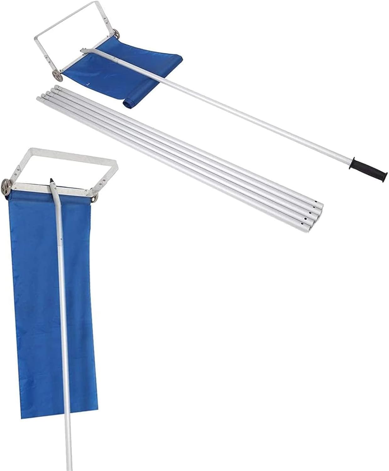 Snow Shovels Roof Snow Shovel, Portable Telescopic Snow Shovel Length 4.5M Oxford Cloth Snow Scraper Aluminum Pole Snow Rake Remove Snow On Roof