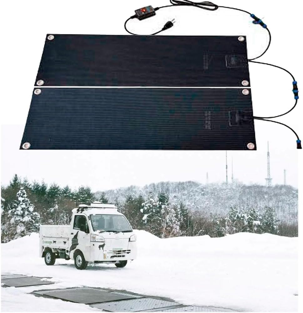 Heated Snow Melting Mats for Entrances Heated Snow Melting Mats Drive Way Snow Melting Mats Outdoor Sidewalk Heated Outdoor Snow Mat Snow and Ice Melting Mats for Stairs(2pc,33x244cm/13x96in)