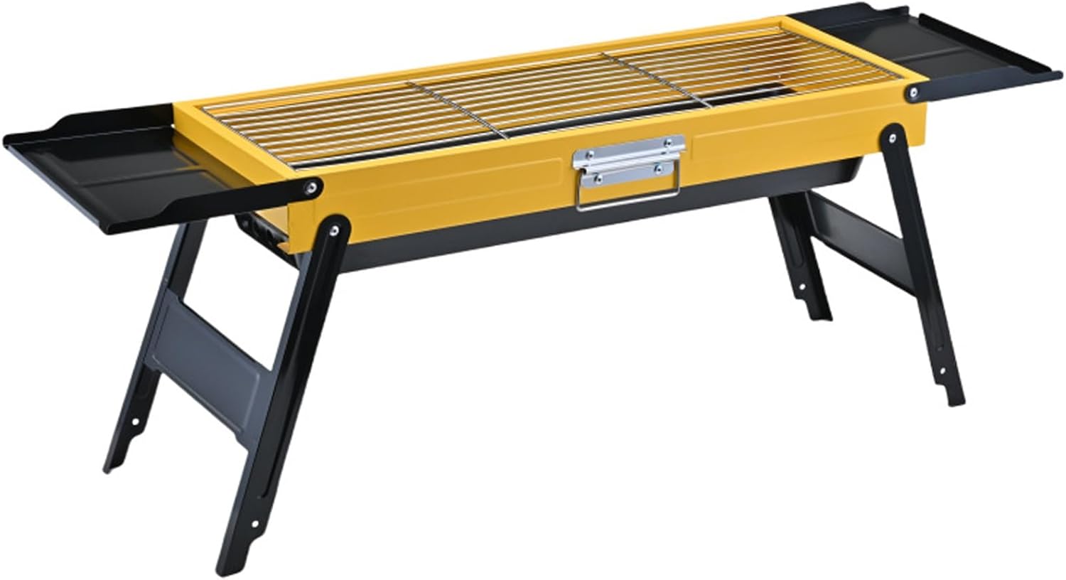 Portable Grill Charcoal with Pull-Out Charcoal Tray, Small Outdoor Grill, 8 Ventilation Holes of BBQ Grill - Perfect for Outdoor BBQ, Camping and Picnics