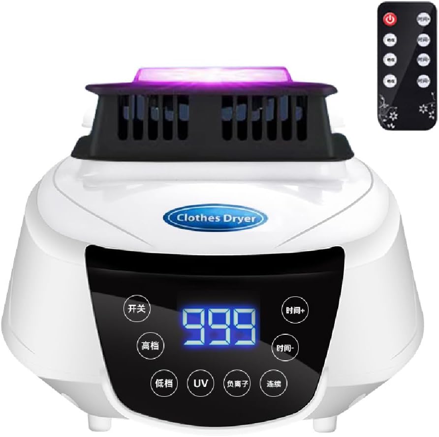 Portable Clothes Dryer, 2300W Mini Portable Electric Laundry Dryer, Super Quiet Warmer Drying Rack With Remote Control 8 Gear Temperature Adjustment Dryer for Travel,RV, Home,Apartment