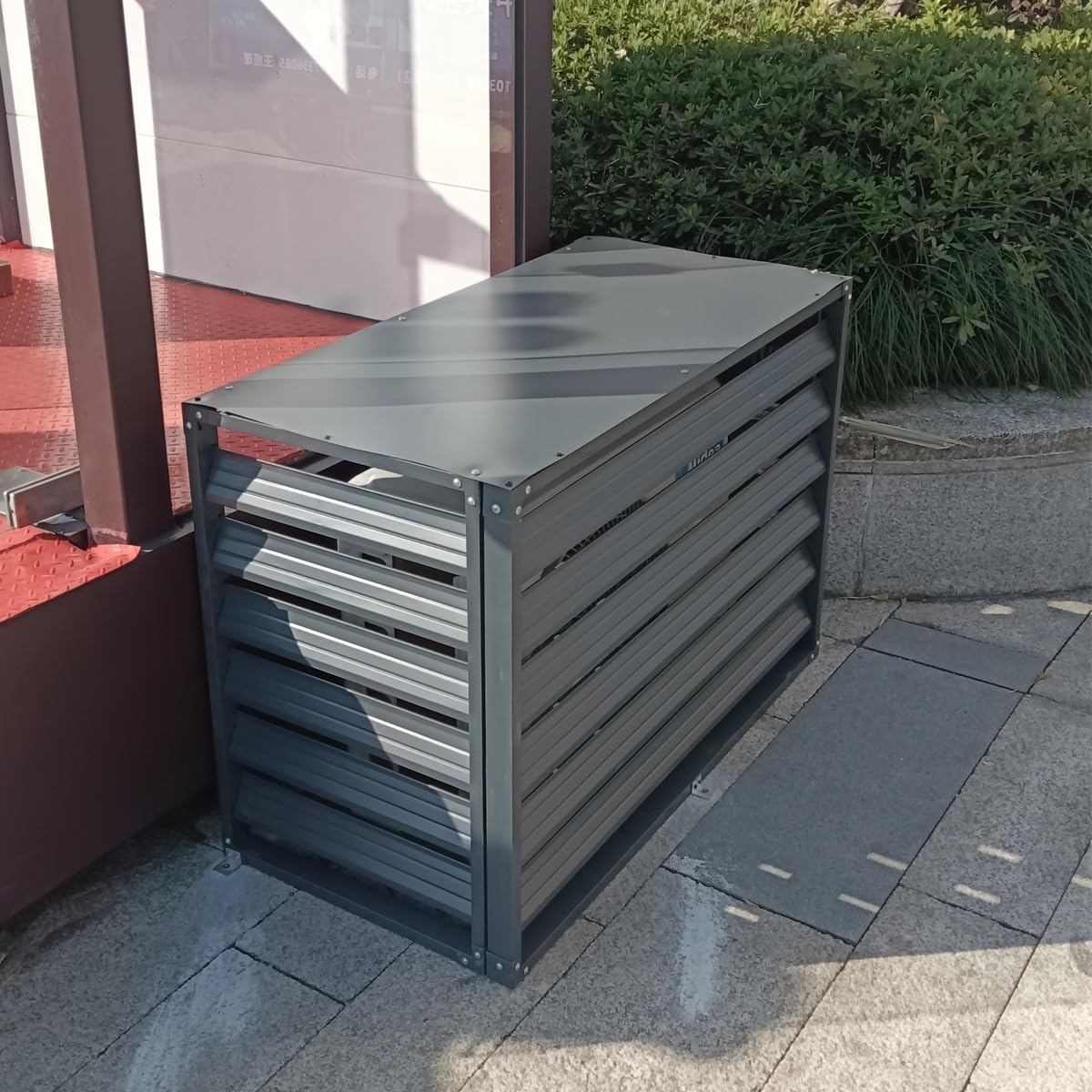 Air Conditioning Window Cover Air Conditioner Fence Screen Outdoor Privacy Ac Covers Fireproof for Outside Units Hide Air Con(Gray,110 * 80 * 60cm 43 * 31 * 24in)