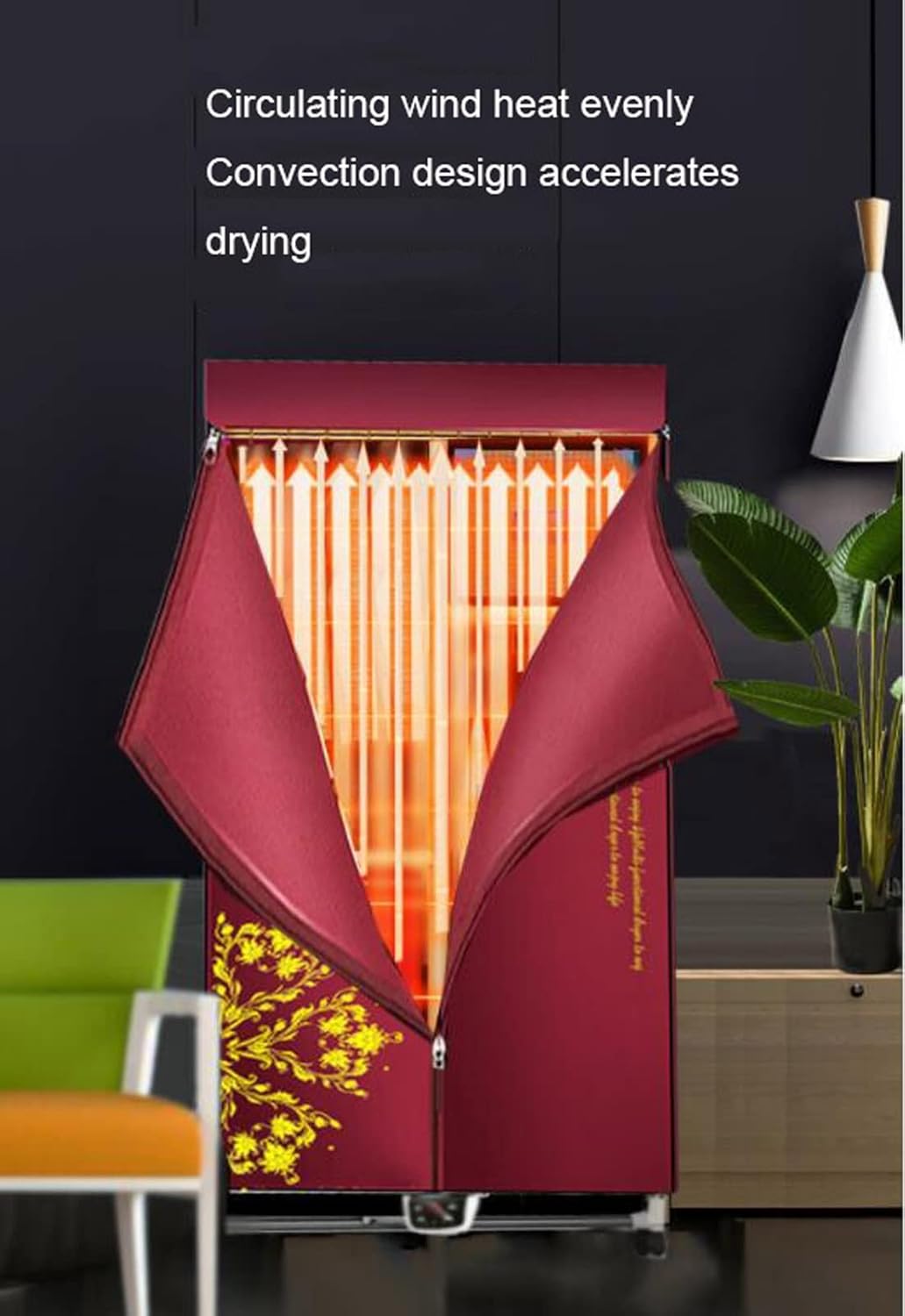 Foldable Clothes Airer Electric Clothes Dryer,Portable Silent Electric Warm Air Dryer with Timing & Remote Control,Clothes Drying Rack Machine for Home Cloth Drying,Large Capacity 15kg The New