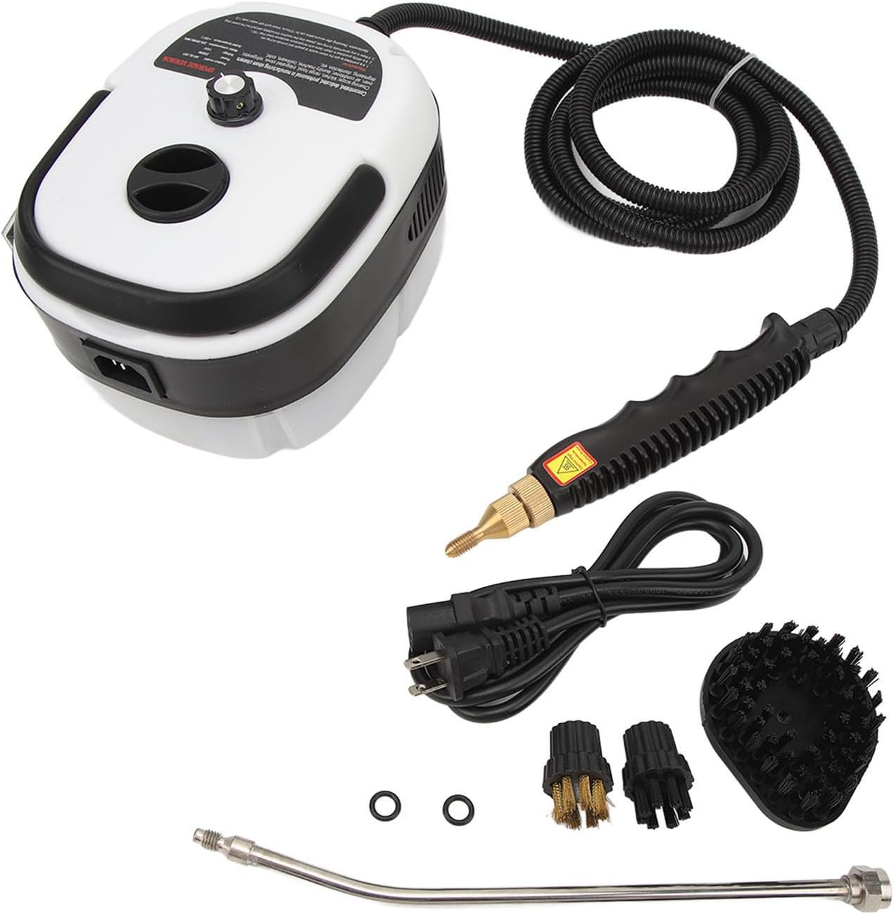 High Temperature High Pressure Steam Cleaner, Handheld Steam Cleaner for Kitchen, Air Conditioner, Grease, Cars, and Hotels, Made of Durable ABS Material (White)