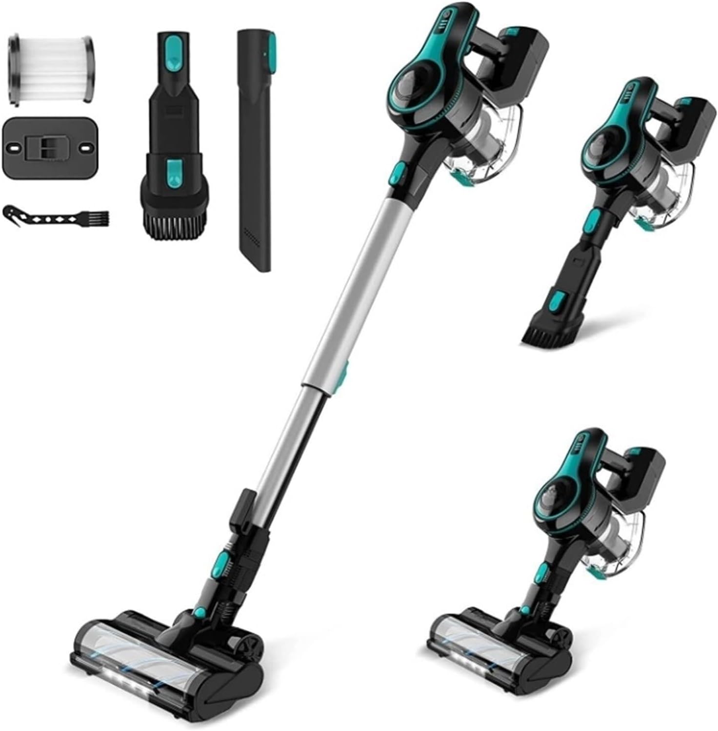 S610 Cordless Stick Vacuum Cleaner | 25KPa Powerful Suction | 9-in-1 Design | Compatible With INSE S610 | For Hardwood Floor, Home & Car(S610 Green)