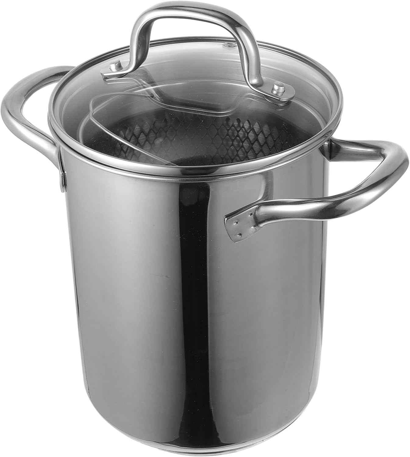 Stainless Steel Household Frying Pot with Deep Frying Basket Oil Drainer for Crispy Fried Chicken Fish and Fries for Home Kitchen and Restaurant Use