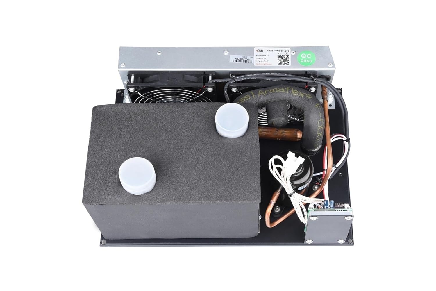 Air Conditioner, Micro DC Air Conditioner, 550W Compact Cooling for Small Spaces, EVs, Cabins, 24V, R134A, Ready to Use, Lightweight, Low Vibration