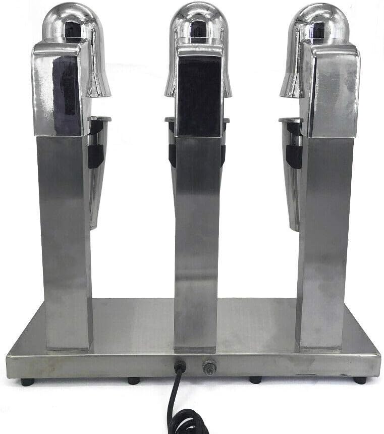 Commercial Electric Milk Shaking Machine Milkshaker Blender Stainless Steel Drink Mixer 1/2/3 Heads 110V (3 Heads)