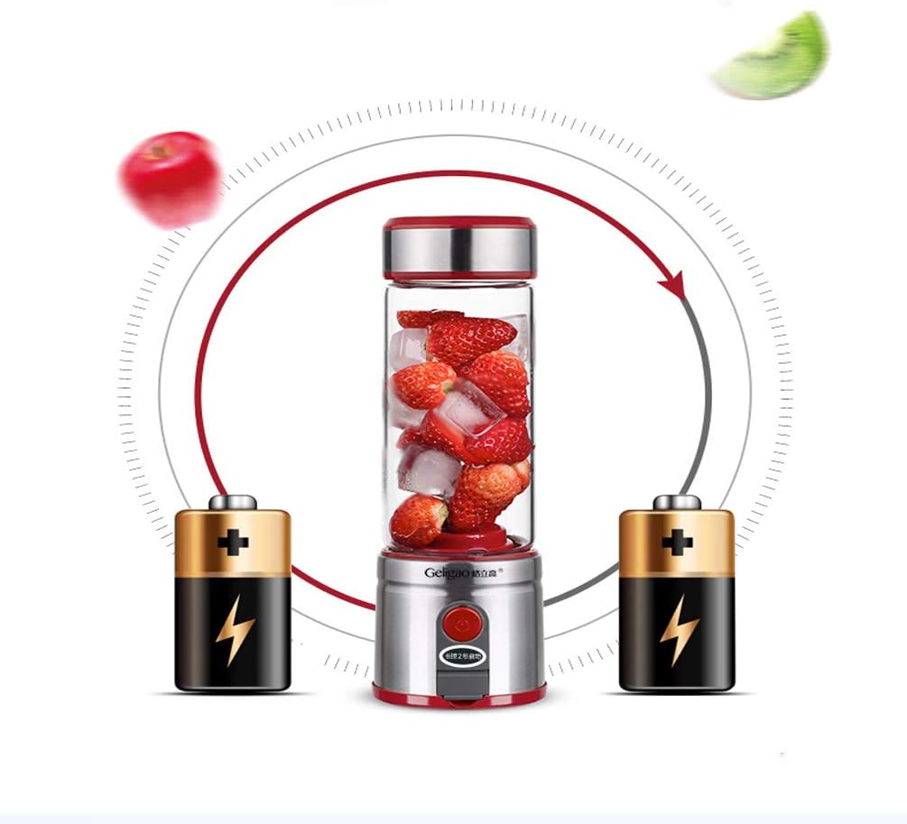 Portable Blender, Mini Blender Smoothie Maker with USB Rechargeable Electric Blender Professional Commercial for Vegetables and Fruit Smoothie Maker Blender Food Processor 5100Mah 450Ml,Silver