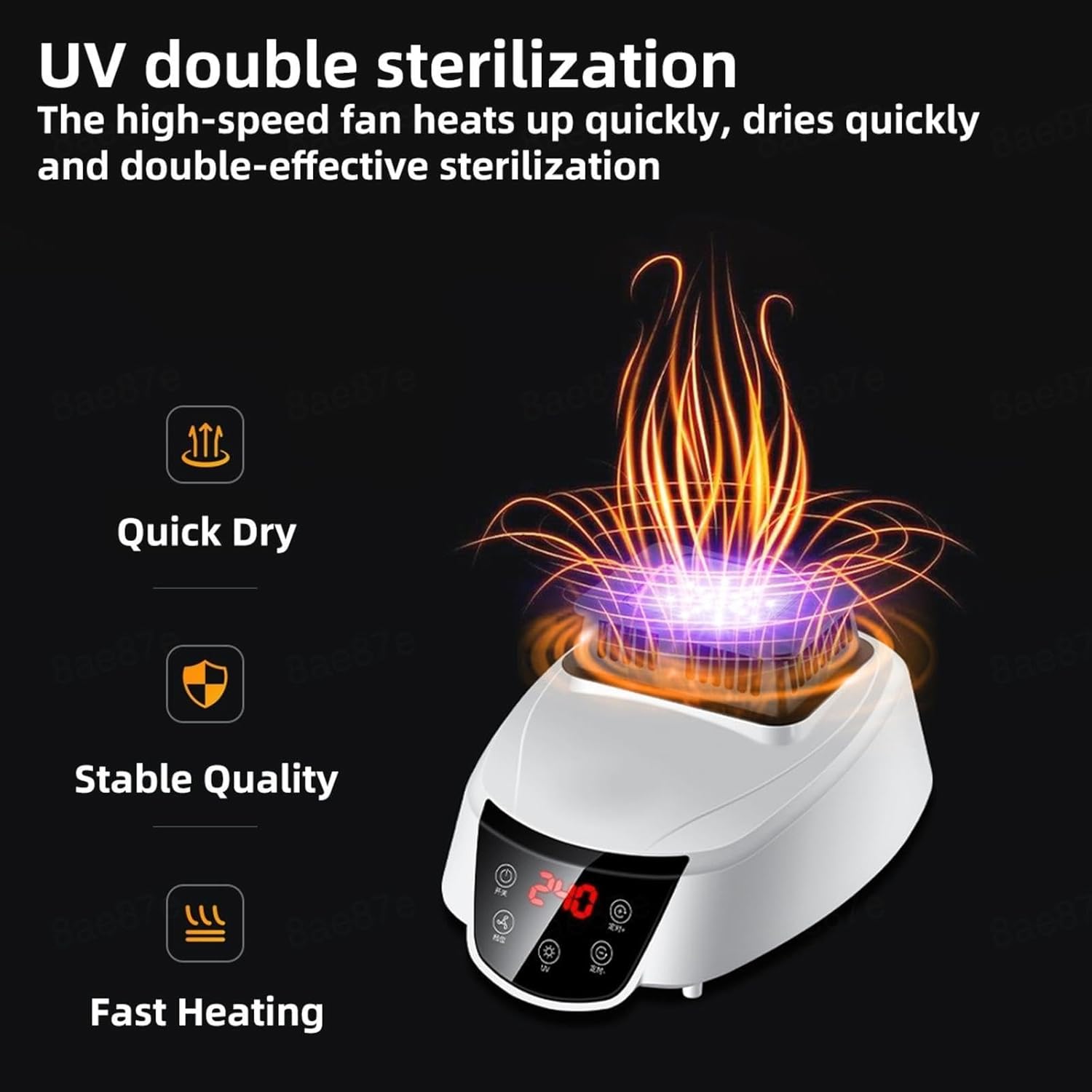 Compact Dryer, Indoor Clothes Heated Airer, Remote Control Multiple Gears Dry Soon, for Apartment,Rv,Travel,Housework (Color : Blue)