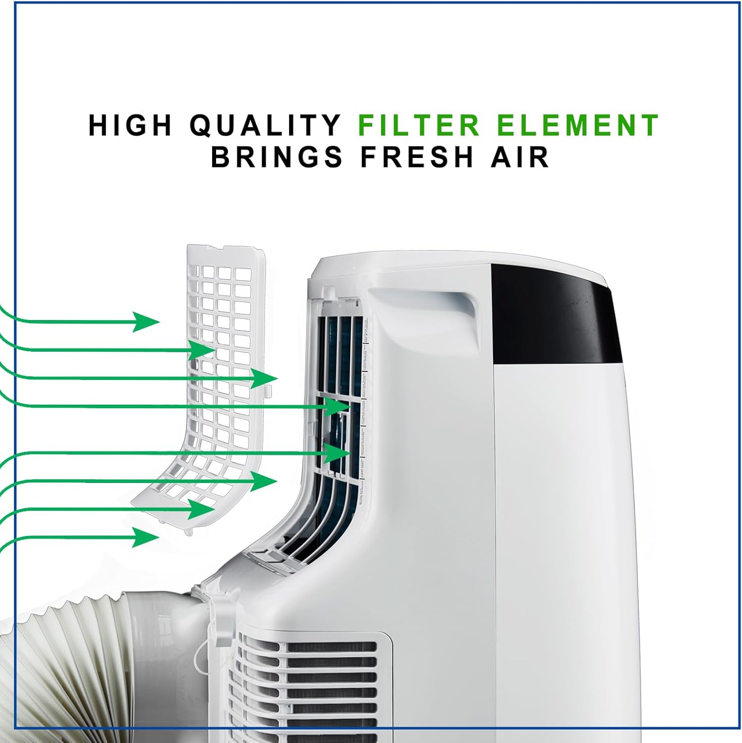 Portable Air Conditioner, 10000 BTU Portable AC Unit with Remote, Pipe Cools, Window kit up to 450 Sq. Ft for Home Office Dorms, White